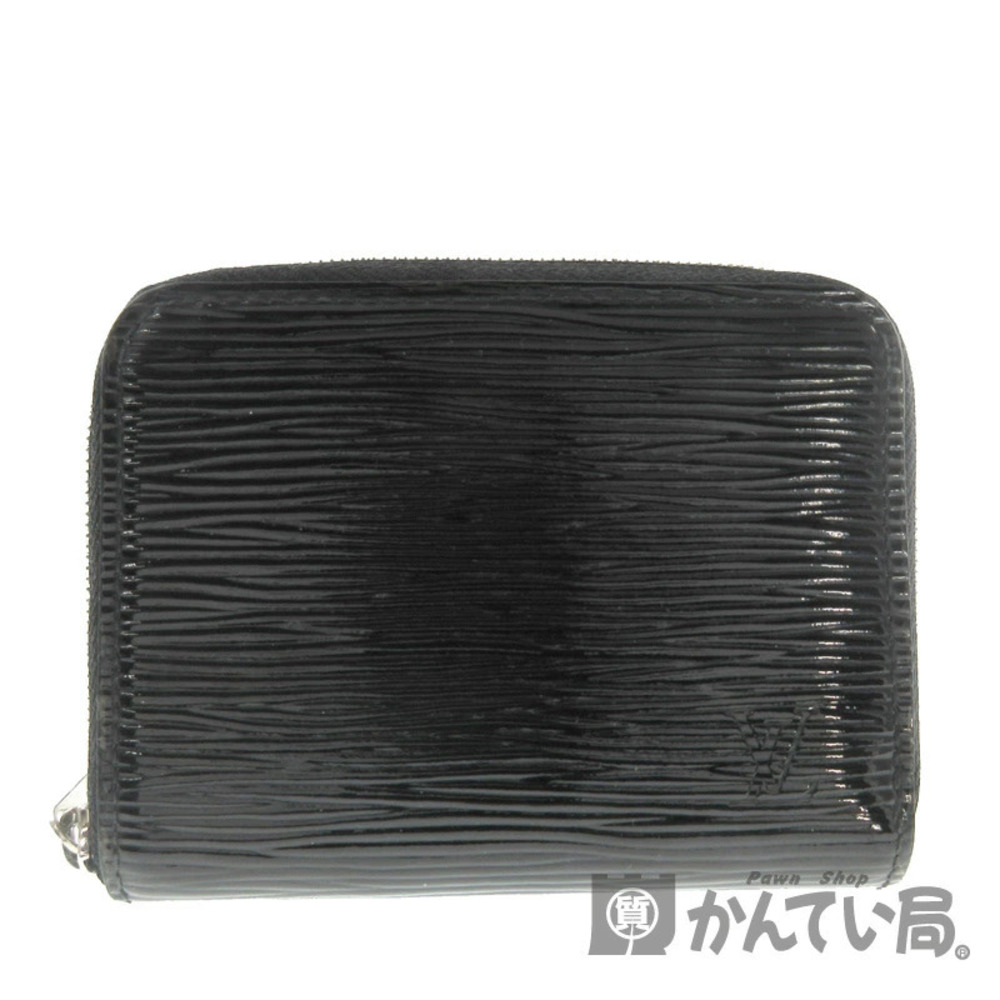 LOUIS VUITTON Zippy Coin Purse Epi Noir Black Glossy Wallet